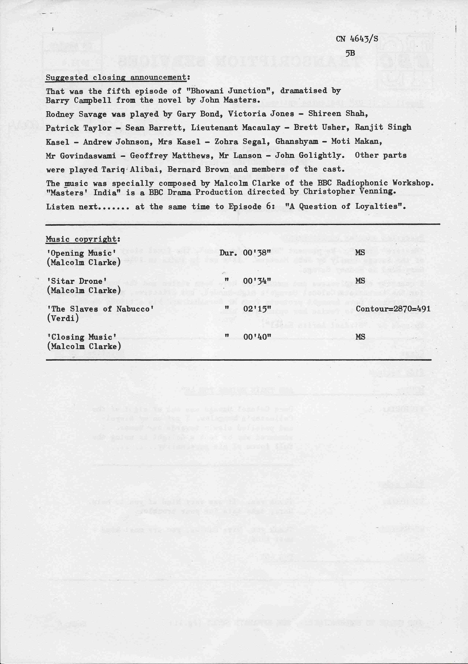 Inserts from CN 4643 S 3